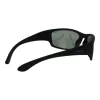 Óculos de sol retangulares unissexo Polaroid PLD7005S63YYV - armação preta lentes cinzentas 63 mm