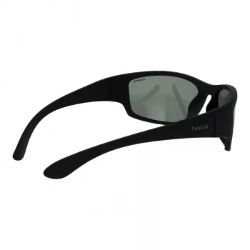 Óculos de sol retangulares unissexo Polaroid PLD7005S63YYV - armação preta lentes cinzentas 63 mm