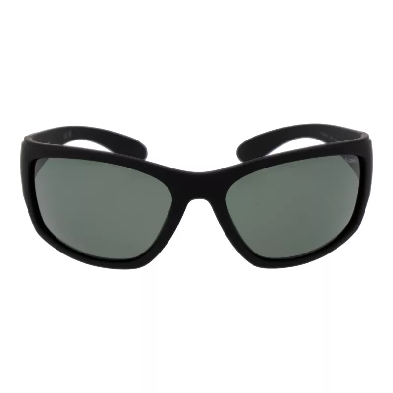 Óculos de sol retangulares unissexo Polaroid PLD7005S63YYV - armação preta lentes cinzentas 63 mm