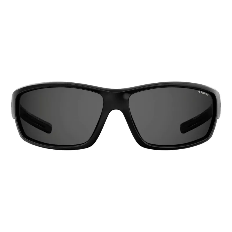 Óculos de sol desportivos unissexo POLAROID PLD7029S807 - Lentes cinzentas polarizadas - Armação preta