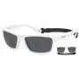 Óculos de sol de homem Polaroid PLD7031S6HT Havana armação quadrada lentes verdes polarizadas