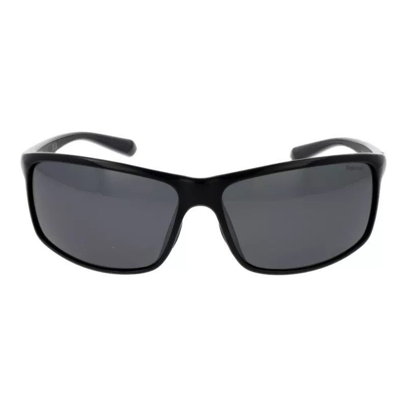 Polaroid PLD7036S63807 Óculos de sol retangulares unissexo - armação preta lentes cinzentas