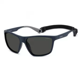 Óculos de sol de homem POLAROID PLD7040SFLL - armação preta, lentes cinzentas polarizadas, 59 mm