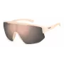 Óculos de sol shield unissexo Polaroid PLD7047SZ1P - armação preta lente cinzenta polarizada 99mm
