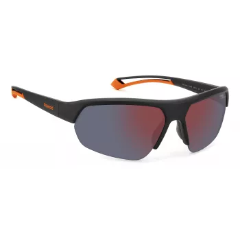 Óculos de sol piloto unissexo Polaroid PLD7048S8LZG6 - Lentes cinzentas, armação preta