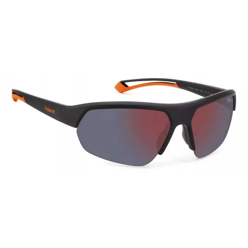 Óculos de sol piloto unissexo Polaroid PLD7048S8LZG6 - Lentes cinzentas, armação preta