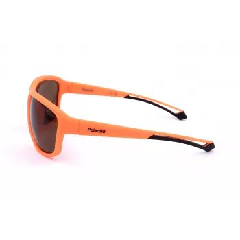 Óculos de sol desportivos unissexo POLAROID PLD7049S2M5 - armação preta mate, lentes cinzentas polarizadas