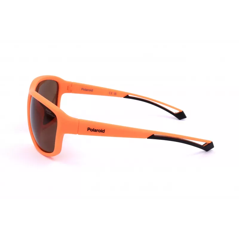 Óculos de sol desportivos unissexo POLAROID PLD7049S2M5 - armação preta mate, lentes cinzentas polarizadas