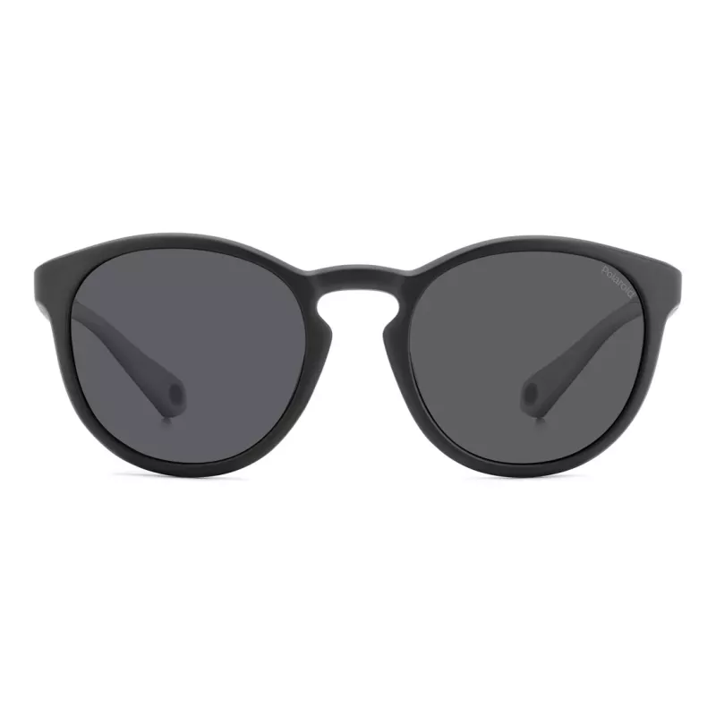 Óculos de sol retangulares unissexo Polaroid PLD7050S003 - armação preta, lentes cinzentas polarizadas