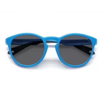 Óculos de sol unissexo POLAROID PLD7050SMVU - armação preta mate, lente cinzenta polarizada, 52 mm
