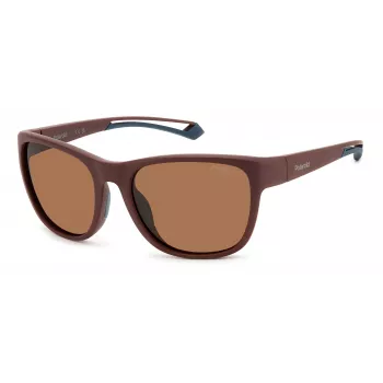 Óculos de sol Polaroid PLD7051S7BL unissexo - armação preta, lentes polarizadas cinzentas, 57 mm
