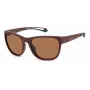 Óculos de sol Polaroid PLD7051S7BL unissexo - armação preta, lentes polarizadas cinzentas, 57 mm