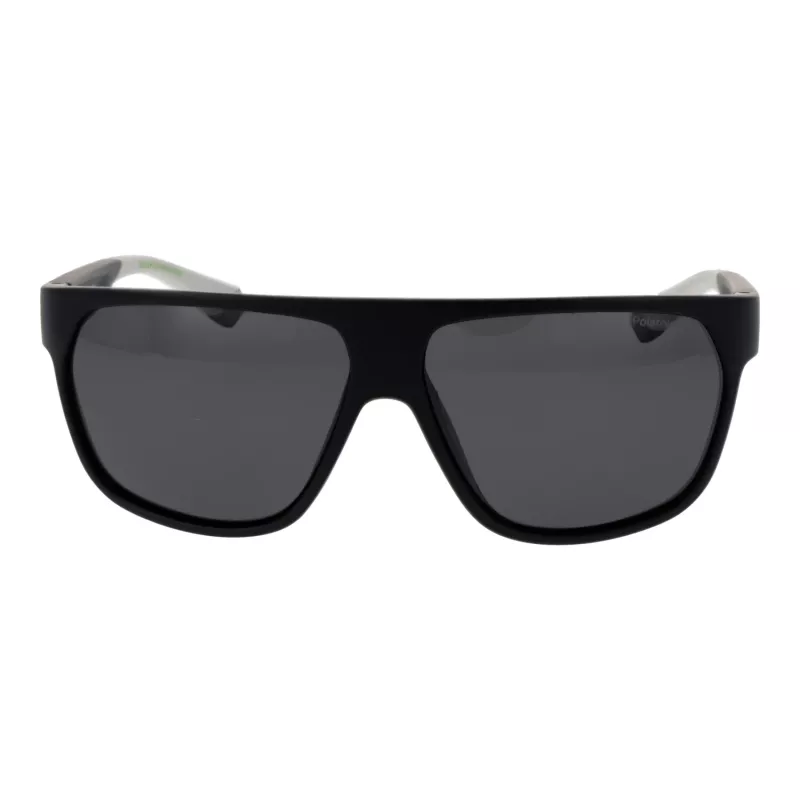 Óculos de sol POLAROID PLD7053S60003 homem com lente quadrada - armação preta, lentes cinzentas polarizadas