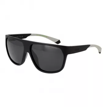 Óculos de sol POLAROID PLD7053S60003 homem com lente quadrada - armação preta, lentes cinzentas polarizadas