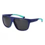 Óculos de sol de homem Polaroid PLD7053S60FLL retangulares - armação preta/cinzenta - lentes cinzentas polarizadas - 60/12/140 mm