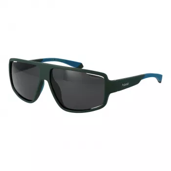 Óculos de sol de homem Polaroid PLD7054S61DLD retangulares - armação preta lentes cinzentas