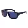 Óculos de sol retangulares polarizados de homem Polaroid PLD7057S60FLL - armação preta lentes cinzentas