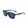 Óculos de sol POLAROID unissexo PLD6161SPJP retangulares polarizados - armação preta lentes cinzentas 58mm