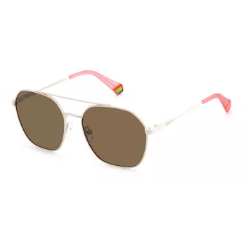 Óculos de sol unissexo POLAROID PLD6172S10ASP - Armação preta, lentes cinzentas, 57 mm