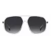 Óculos de sol retangulares polarizados unissexo POLAROID PLD6182S900WJ - Armação preta lentes cinzentas 59 mm