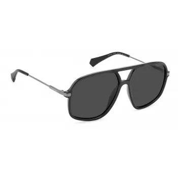 Óculos de sol retangulares unissexo POLAROID PLD6182SKB7M9 preto/cinzento 59 mm