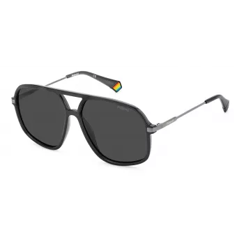 Óculos de sol retangulares unissexo POLAROID PLD6182SKB7M9 preto/cinzento 59 mm