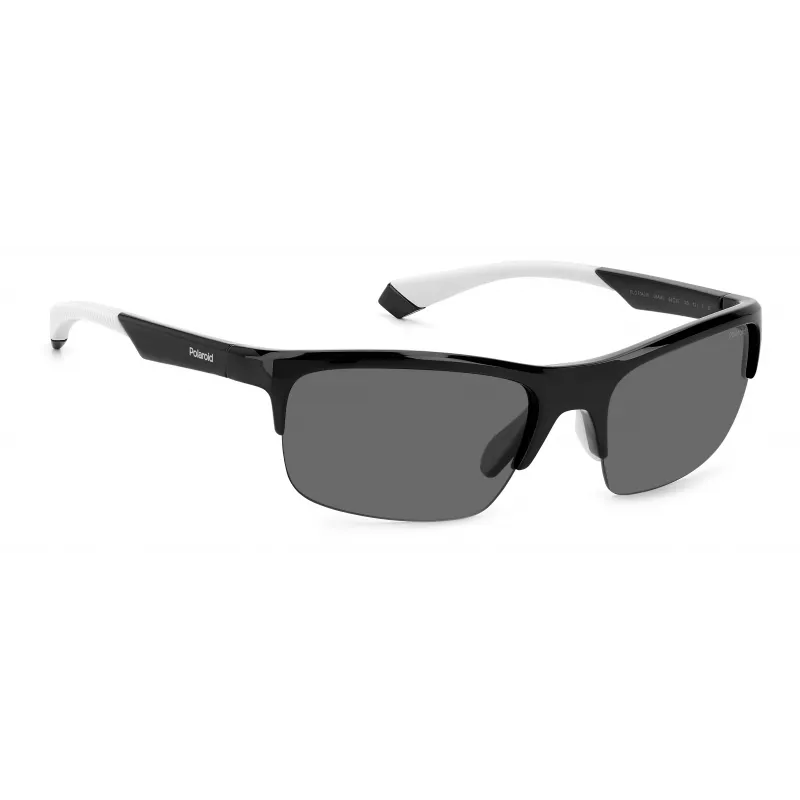 POLAROID Unisex PLD7042S08AM9 Óculos de sol - armação preta mate, lentes cinzentas polarizadas, 64 mm