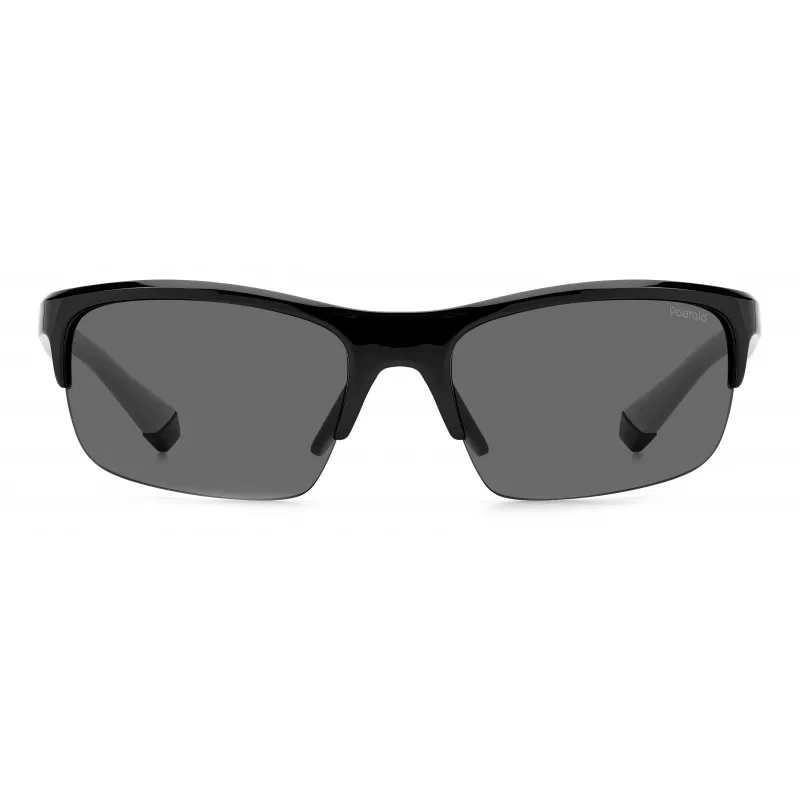 POLAROID Unisex PLD7042S08AM9 Óculos de sol - armação preta mate, lentes cinzentas polarizadas, 64 mm