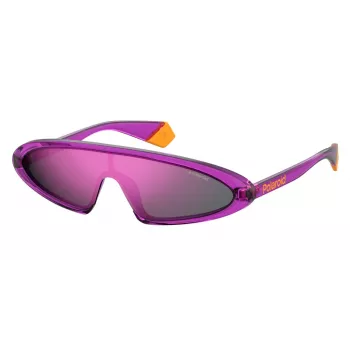 Óculos de sol de mulher POLAROID 6074-S-B3V-99 quadrados oversized polarizados lentes cinzentas armação preta