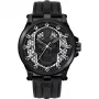 Relógio Police Battalion quartzo analógico homem PEWJA2108203 47mm mostrador preto bracelete de pele preta