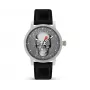 POLICE relógio analógico de quartzo de homem PL15404JS.57 45mm caixa de aço inoxidável bracelete de pele castanha mostrador azul