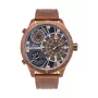 Relógio Cronógrafo de Quartzo POLICE para Homem PL15662XSQR1, caixa em aço inoxidável de 52mm, mostrador preto e bracelete em pele