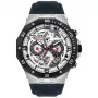 POLICE Relógio de homem PL16065JSTB04 Raho analógico de quartzo 46mm mostrador azul bracelete de pele castanha