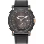 Relógio POLICE de homem analógico de quartzo PL15728JSB.02 48mm caixa de aço inoxidável bracelete de pele preta