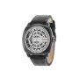 Relógio de quartzo analógico de homem Police R1451290002 - 49mm caixa em aço inoxidável, bracelete de pele preto