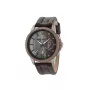 Police Homem Relógio analógico de quartzo R1451291003 48mm Mostrador azul Pele castanha