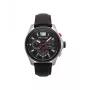 Police relógio de homem analógico de quartzo R1471294003 - 46mm caixa de aço inoxidável, mostrador preto, bracelete de pele