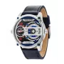 Relógio de pulso POLICE homem R1451279001 quartzo 55mm mostrador preto bracelete de pele