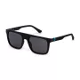 Óculos de sol de homem POLICE retangular SPLF61-55U28F - Armação de acetato Havana/Castanho, lentes de policarbonato castanhas, 55/19/145 mm, proteção UV400