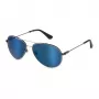 Óculos de sol homem POLICE SPLL11-62K07B, retangulares, acetato, armação preta brilhante, lentes cinzentas fumadas, proteção UV400