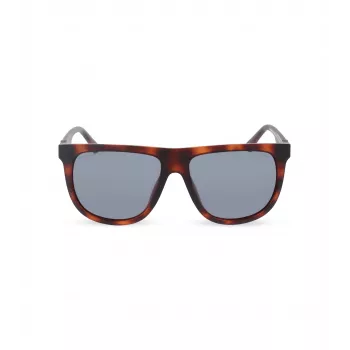 Óculos de sol retangulares polarizados POLICE para homem SPLN33V59878P - armação de acetato havana, lentes castanhas, 59 mm