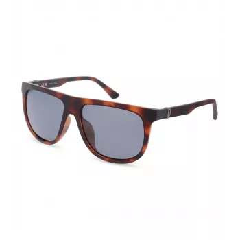 Óculos de sol retangulares polarizados POLICE para homem SPLN33V59878P - armação de acetato havana, lentes castanhas, 59 mm