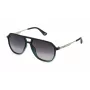 Óculos de sol quadrados de homem POLICE em acetato SPLQ81E576PEP, armação Havana, lentes castanhas, 57-16-145 mm