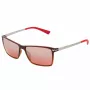POLICE óculos de sol homem S195758ABRM - armação de acetato castanha Havana com lentes de policarbonato castanhas - proteção UV400 - largura da lente 58 mm
