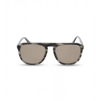 POLICE Óculos de sol de homem SPLE06-5606K3 armação retangular em acetato UV400
