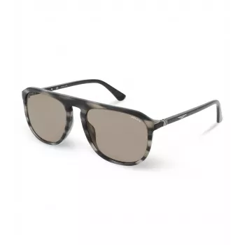 POLICE Óculos de sol de homem SPLE06-5606K3 armação retangular em acetato UV400