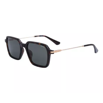 Police Óculos de sol de homem SPLL10-520700 retangulares aro completo armação preta lentes smoke grey 52/20/145 mm