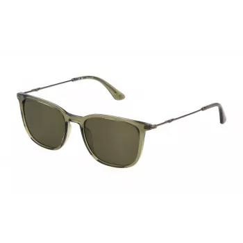 Police Óculos de sol de homem SPLL77-53G61P Havana Verde Polarizado 53mm