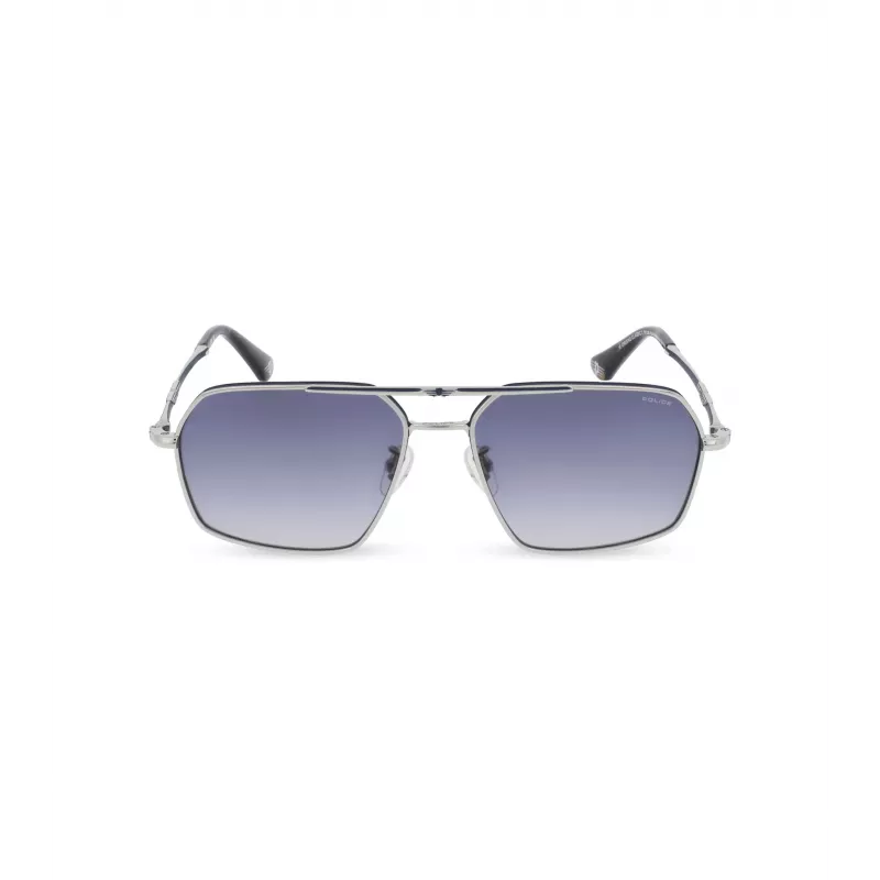 Óculos de sol de homem POLICE SPLL86M580F94 armação quadrada em acetato Dark Havana lentes cinzentas degradê UV400 58/16/145 mm