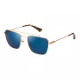 Óculos de sol para homem Police SPLN38-54300B armação quadrada preta em acetato lentes cinzentas 54/19/145 mm